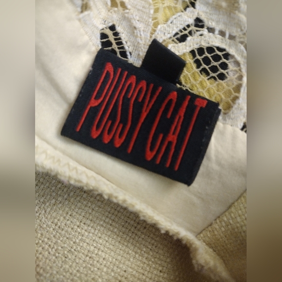 Pussycat Retro Yellow Leopard Print Fit & Flare Dress - Picture 6 of 6